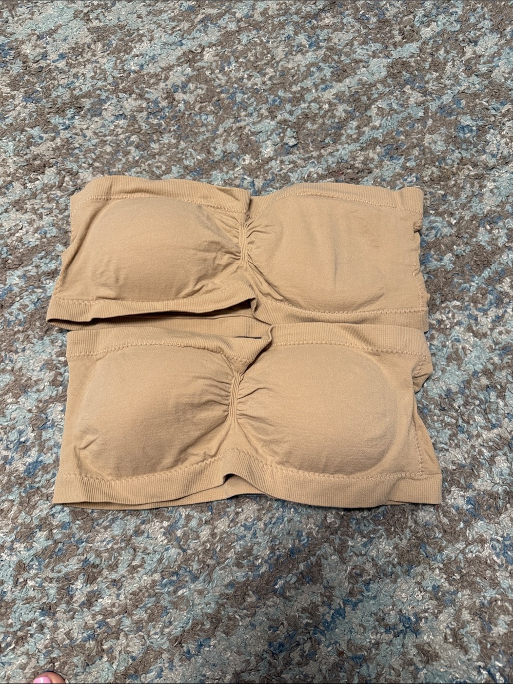 Strapless Bandeau Bra Duo in Tan - Comfortable Seamless Support